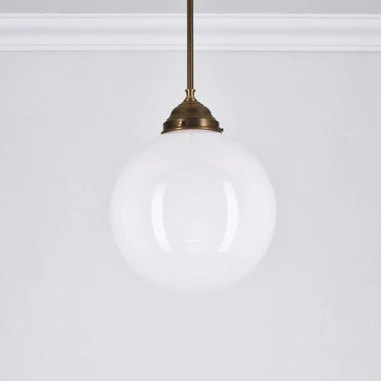 Berliner Messinglampen Lampada a sospensione PS45, dimmerabile, Alluminio / Grigio / Zincato, Cucina, Ottone, Antico, Lampada a sospensione