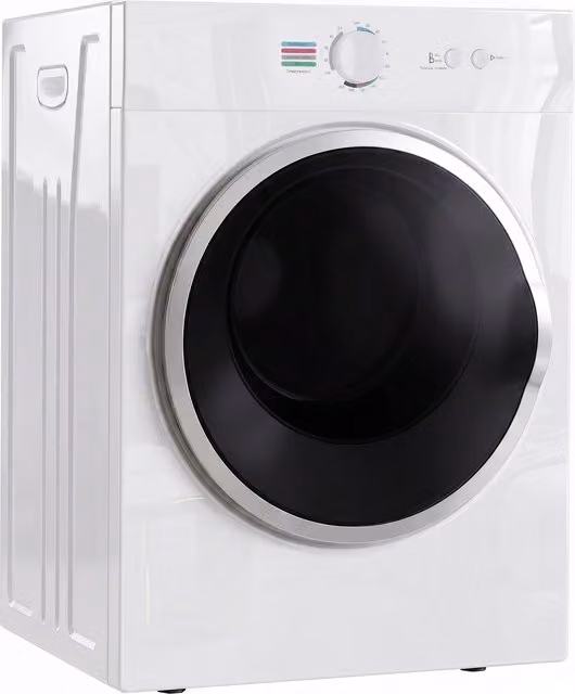 Asciugatrice Portatile HOMCOM da 4,8 kg con Riscaldamento PTC e Timer, Bianca