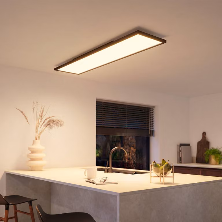 Philips Hue Plafoniera smart, dimmerabile, Nero, Studio / Ufficio, Alluminio, Moderno