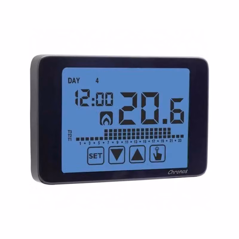 Cronotermostato Chronos Touch Screen Vemer Blu e Nero in Plastica – 2