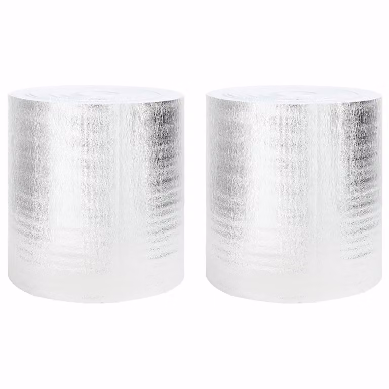 Set di 2 riflettori di calore per termosifoni vidaXL Argento 25 x 0,5 m