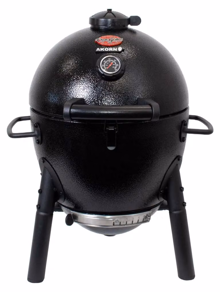 Barbecue a carbone portatile, nero, modello Kamado - diametro 52 cm - acciaio verniciato a polvere
