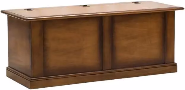 Cassapanca arte povera in legno tinta noce bassano 120x42x50 - Mobili 2G