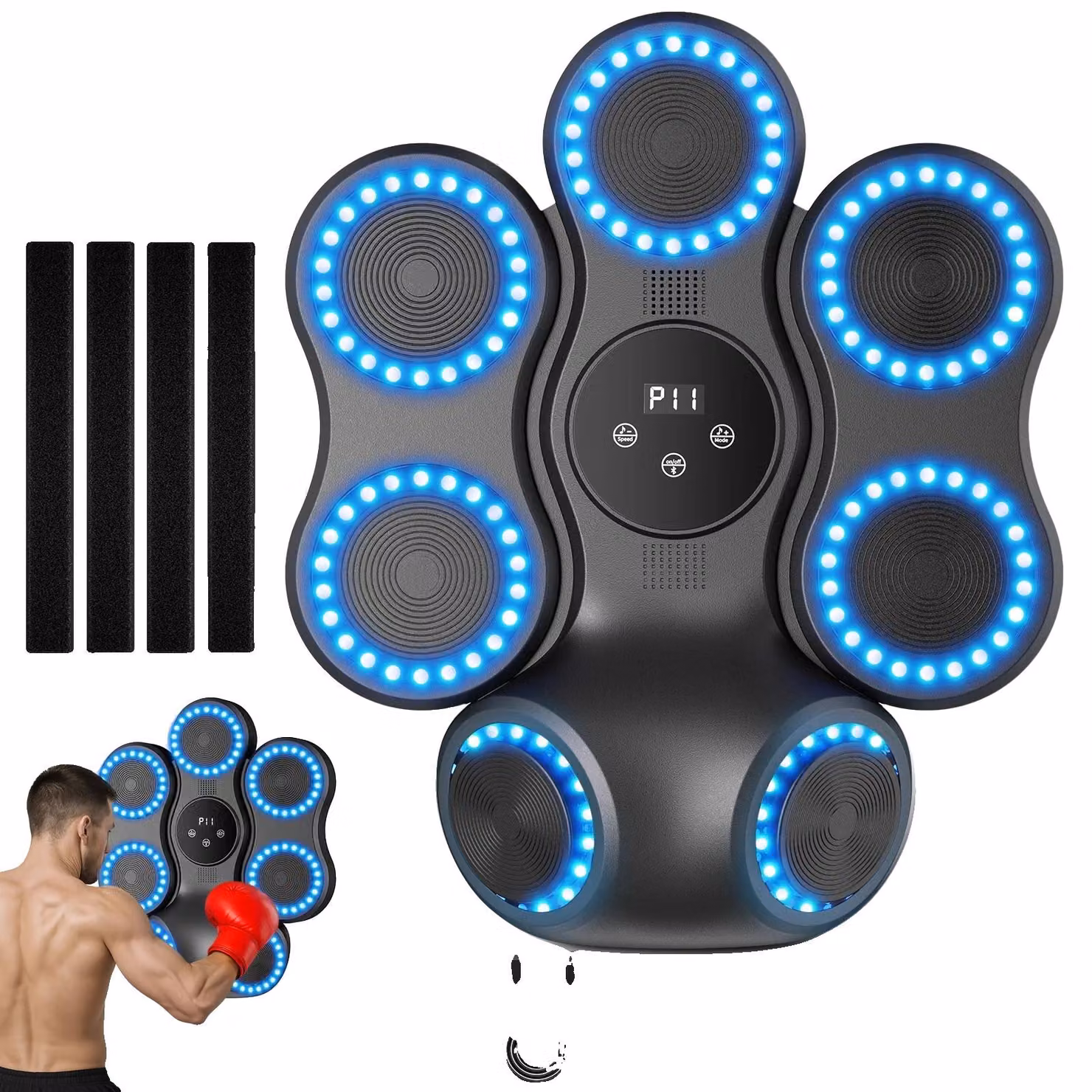 Jukebox, compatibile con Bluetooth, velocità regolabili, blu