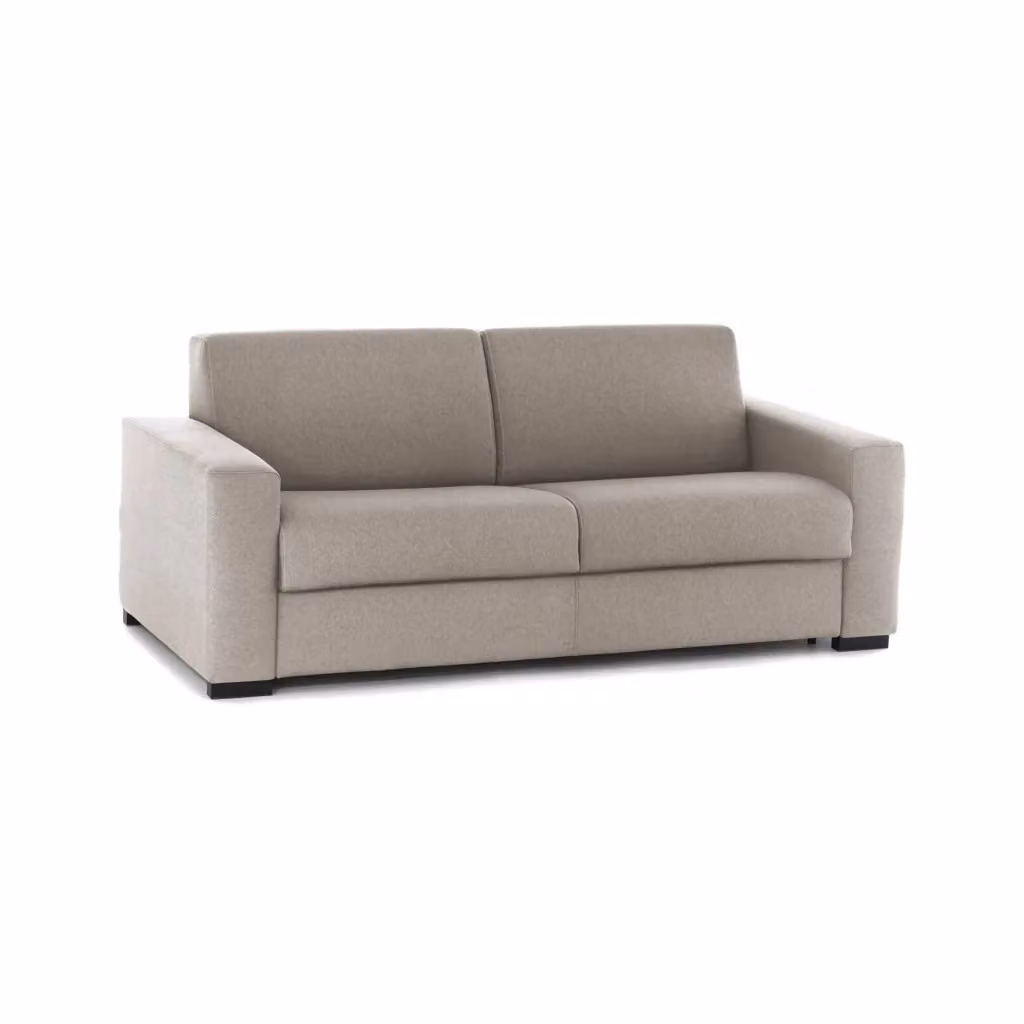 Divano a 2 posti Cianite di Talamo Italia, modello moderno in tessuto beige con braccioli slim, L: 180 cm, H: 90 cm, P: 95 cm – 2