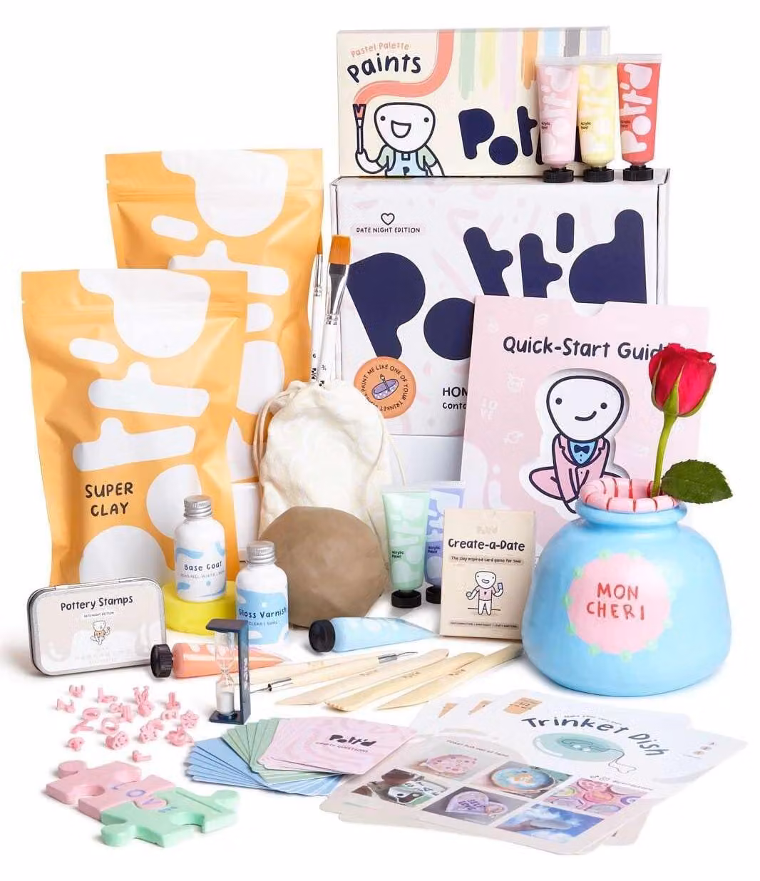 Kit per la Vetroceramica per principianti: include argilla ad asciugatura naturale, strumenti e colori