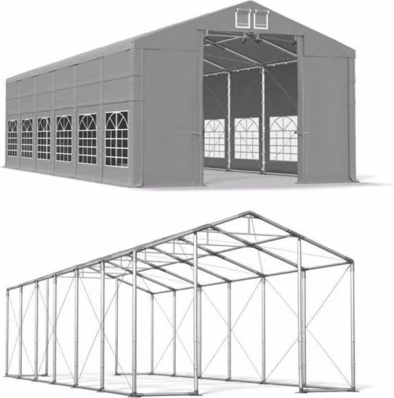 8x12 grigio Partito Tenda WINTER PLUS ISD