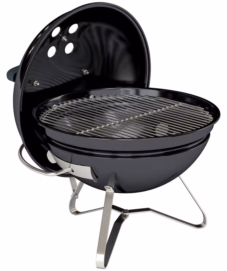 Barbecue a carbone portatile a forma di sfera, con coperchio – Colore: nero – Dimensioni: 41x41x44 cm