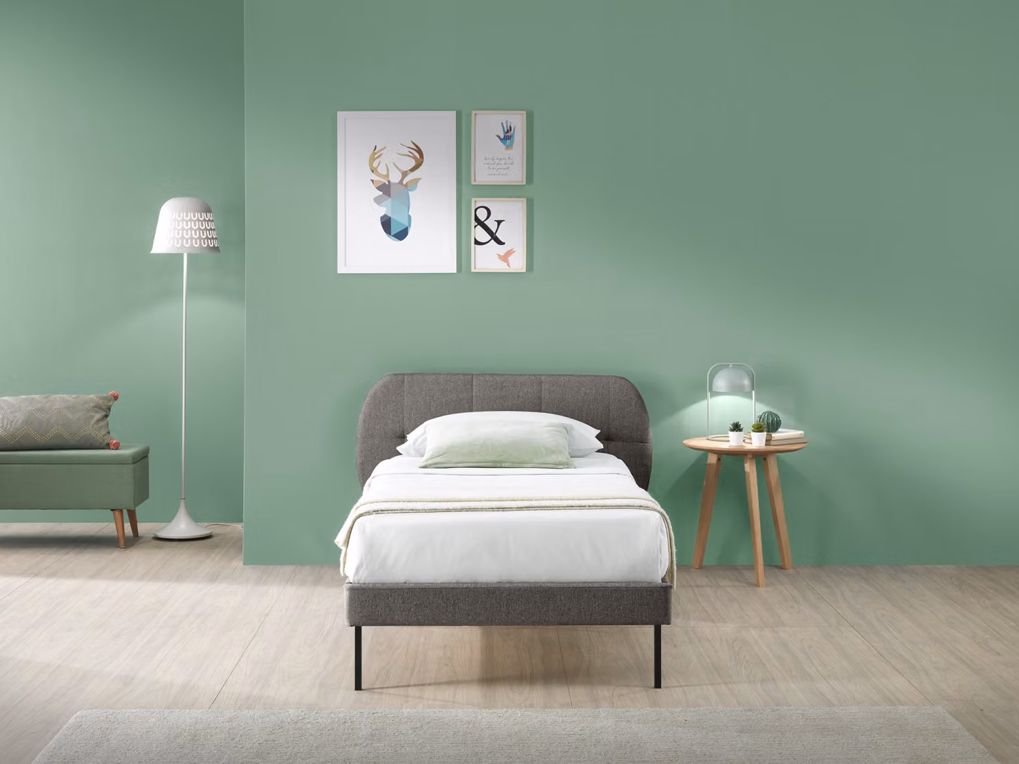 Letto MADRID 90 x 200 cm Tortora