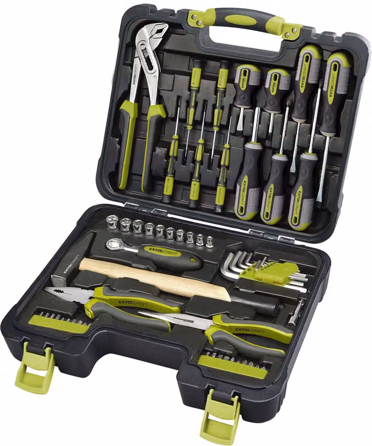 Set di utensili EXTOL CRAFT 57 pezzi, 1/4", CrV, 6599