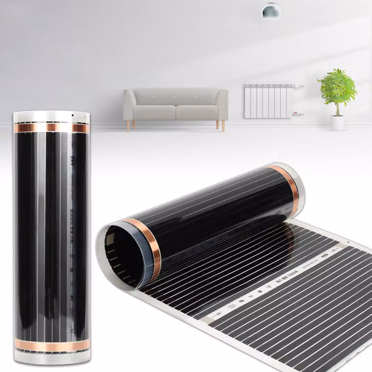 Jopassy foglio di riscaldamento a pavimento riscaldamento elettrico a infrarossi, 220W/m2, adatto per 3m2, set di fogli di riscaldamento, 2x0,5m per pezzo