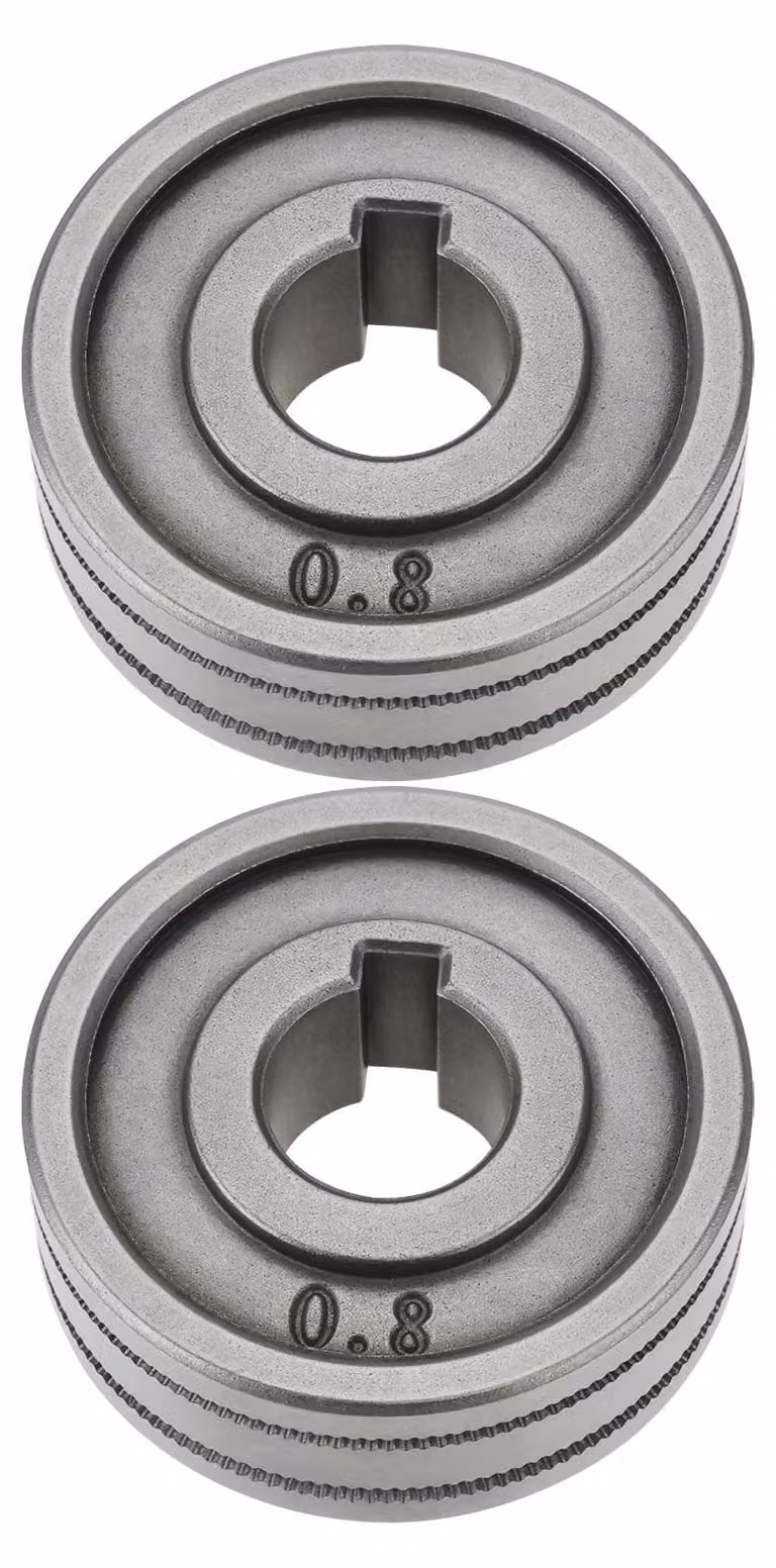 Rulli di alimentazione 30 mm - Scanalatura dentata - Acciaio - 2 pezzi - Compatibile con MAG/MIG - Alimentazione antiscivolo morbida - Rullo di saldatura