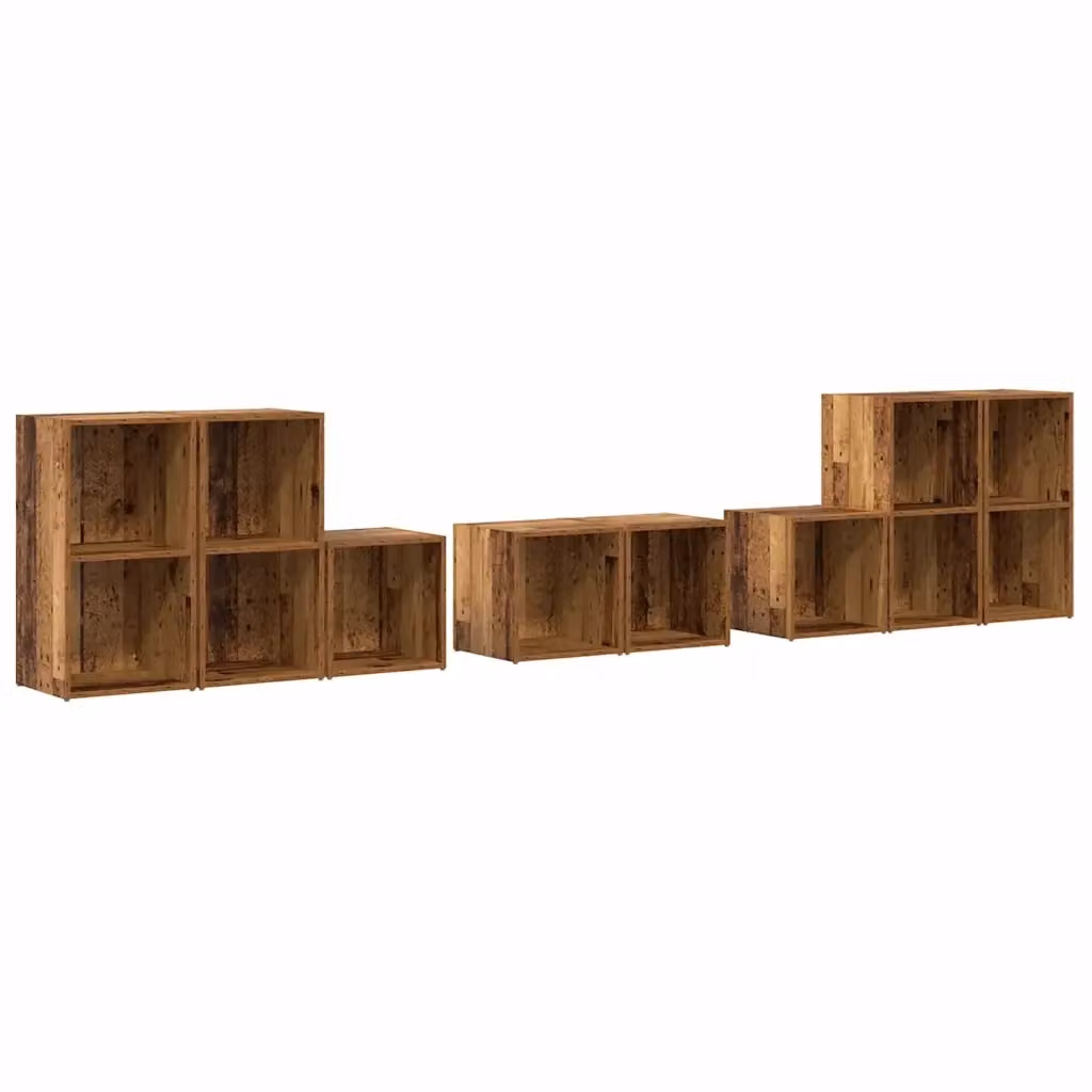 Set di mobili TV moderno vidaXL in legno marrone composto da 8 pezzi per soggiorno – 2