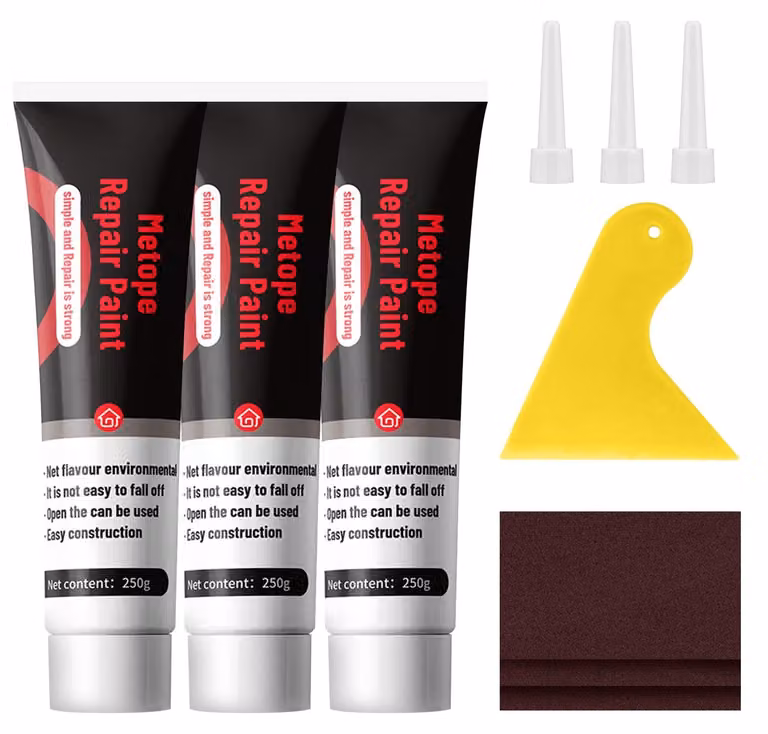 Kit di riparazione per pareti (3 confezioni da 250g), ideale per riparazioni, completo di spatola e carta vetrata
