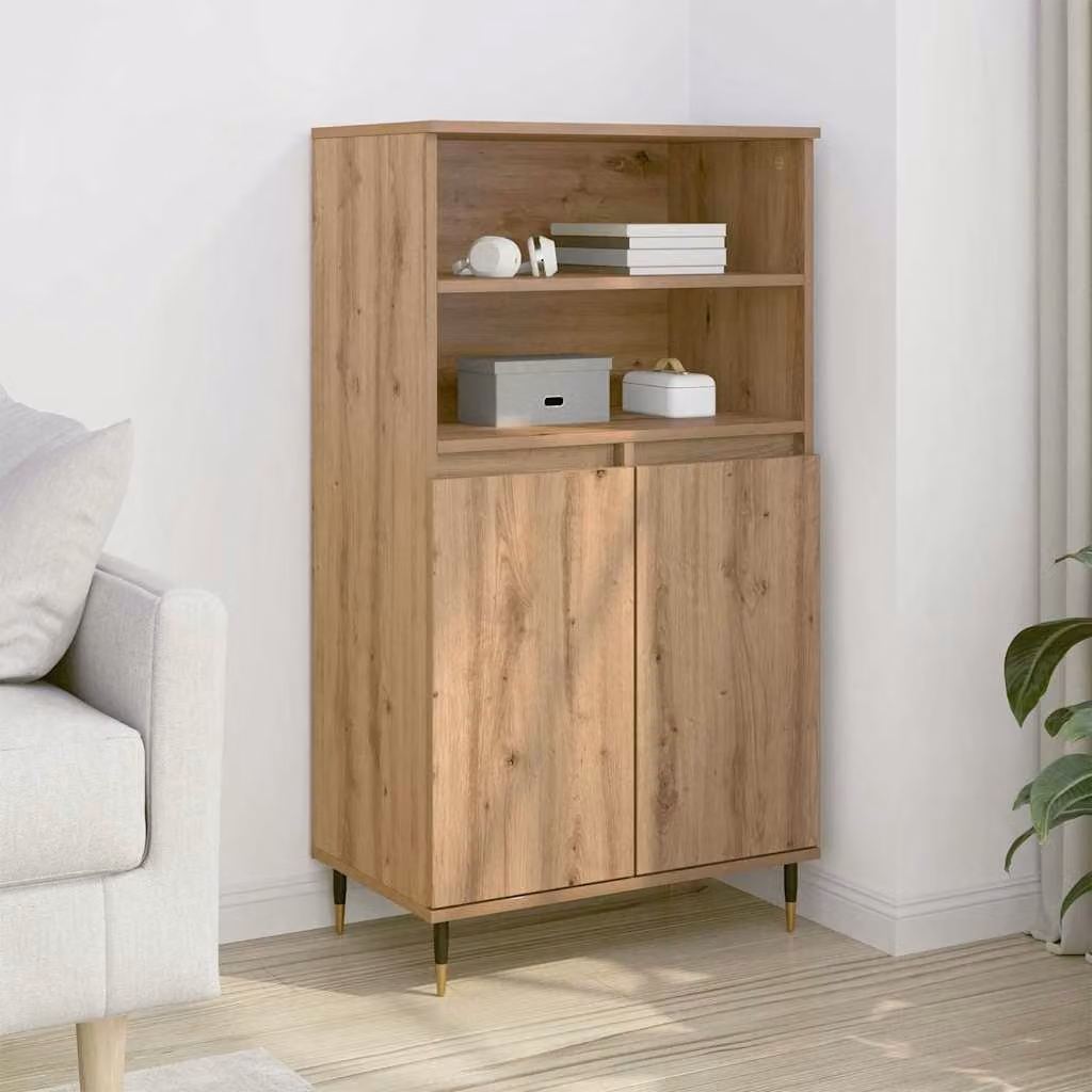 Credenza minimalista vidaXL in legno Rovere marrone L: 60 cm, P: 36 cm, H: 110 cm