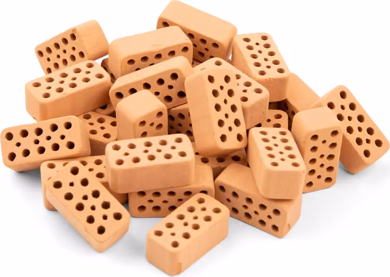32 pezzi Teifoc mattone rosso, 1 sacchetto