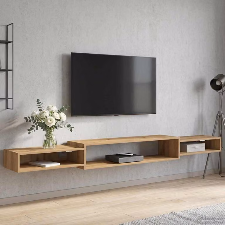 Mobile TV da parete vidaXL in Rovere Artigianale, Moderno, Marrone