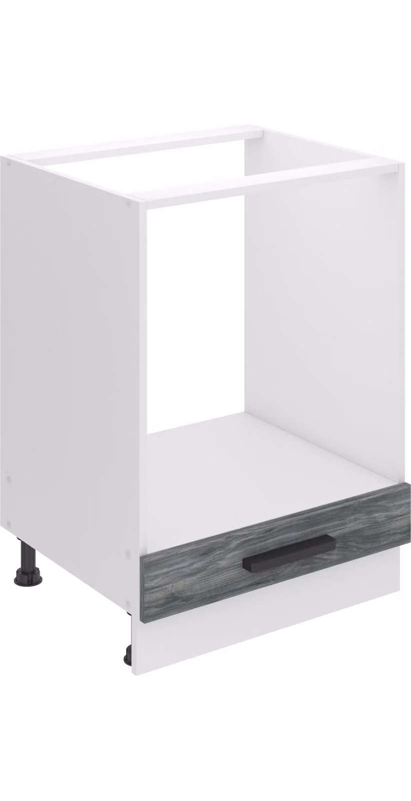 Base da cucina Belini, base da cucina larga 60 cm. Base per cucina SDP senza piano di lavoro. Mobile da cucina senza anta, con cassetti, Glamour Wood