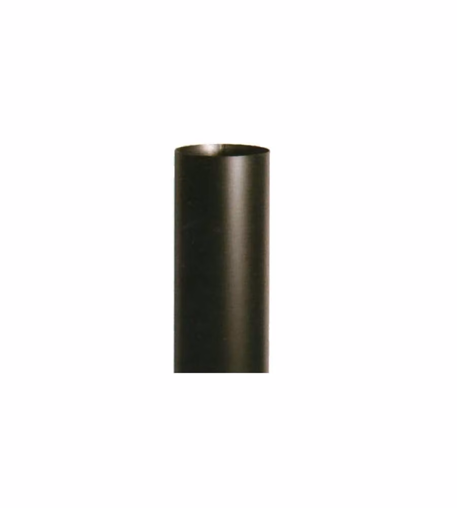 Tubo per Stufe in Acciaio Smaltato Nero Opaco - D.12 x 100 cm
