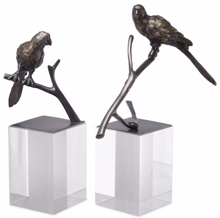Casa Padrino set di 2 oggetti decorativi color bronzo - Decorazione per ufficio - Decorazione per scrivania - Decorazione per soggiorno - Collezione