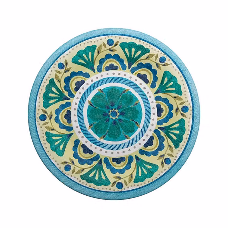 Piatto piano in melamina, Linea London, diam. 26,7cm - 6 pezzi