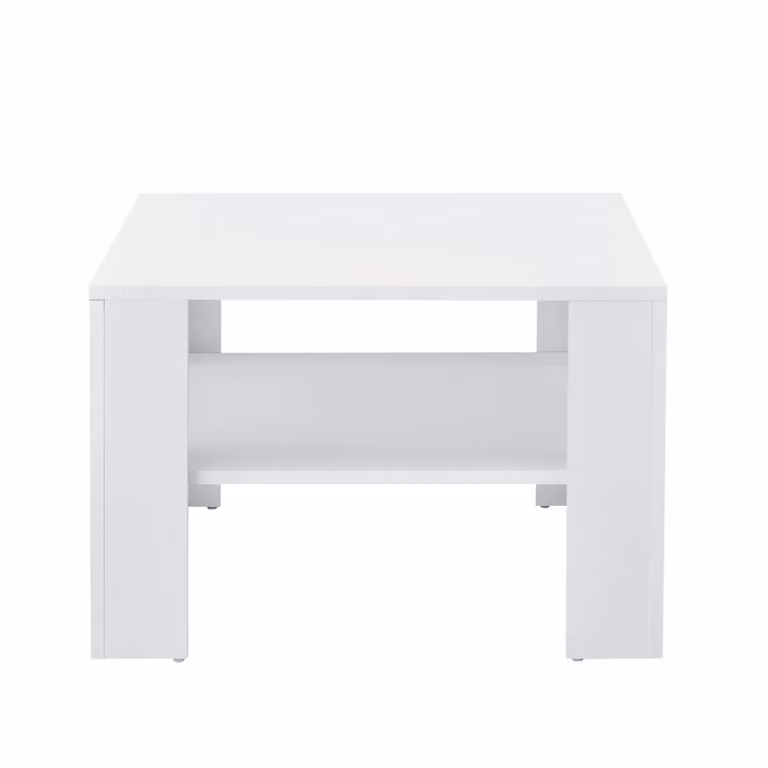 In And OutdoorMatch Tavolino Sigrid - Quadrato - 60x60x40 - Bianco - Truciolare impiallacciato - Design moderno