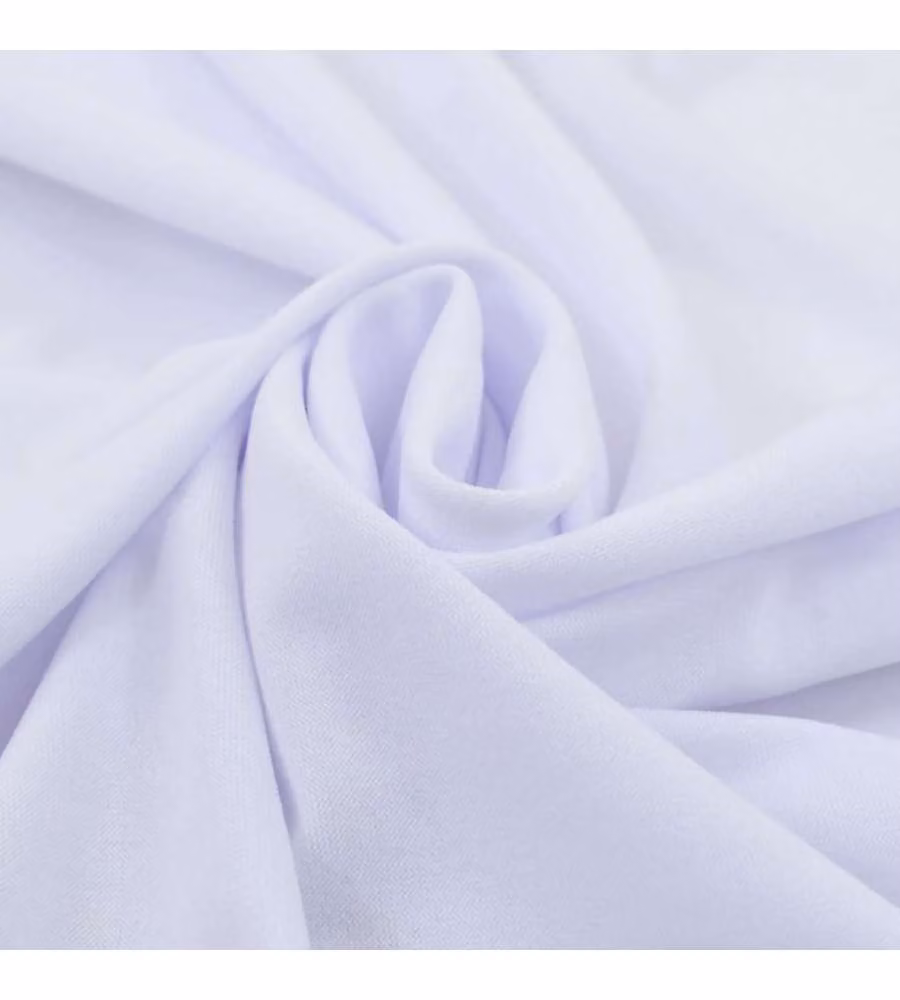 Copertura Elastica per Tavolo con Gonna 2 pz 150x74 cm Bianco