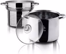 Pentola per cuocere la pasta La Divina Re Inox Pastarella AP000077 in acciaio inox argento Diametro: 22 cm