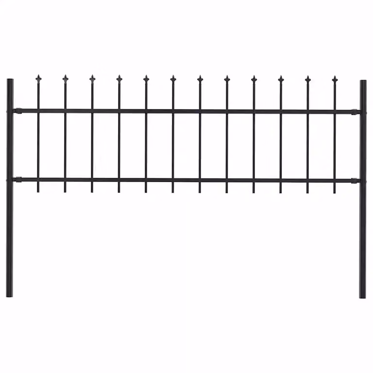 Recinzione da giardino vidaXL Woerden con punta a lancia in acciaio nero H: 170 cm, L: 60 cm