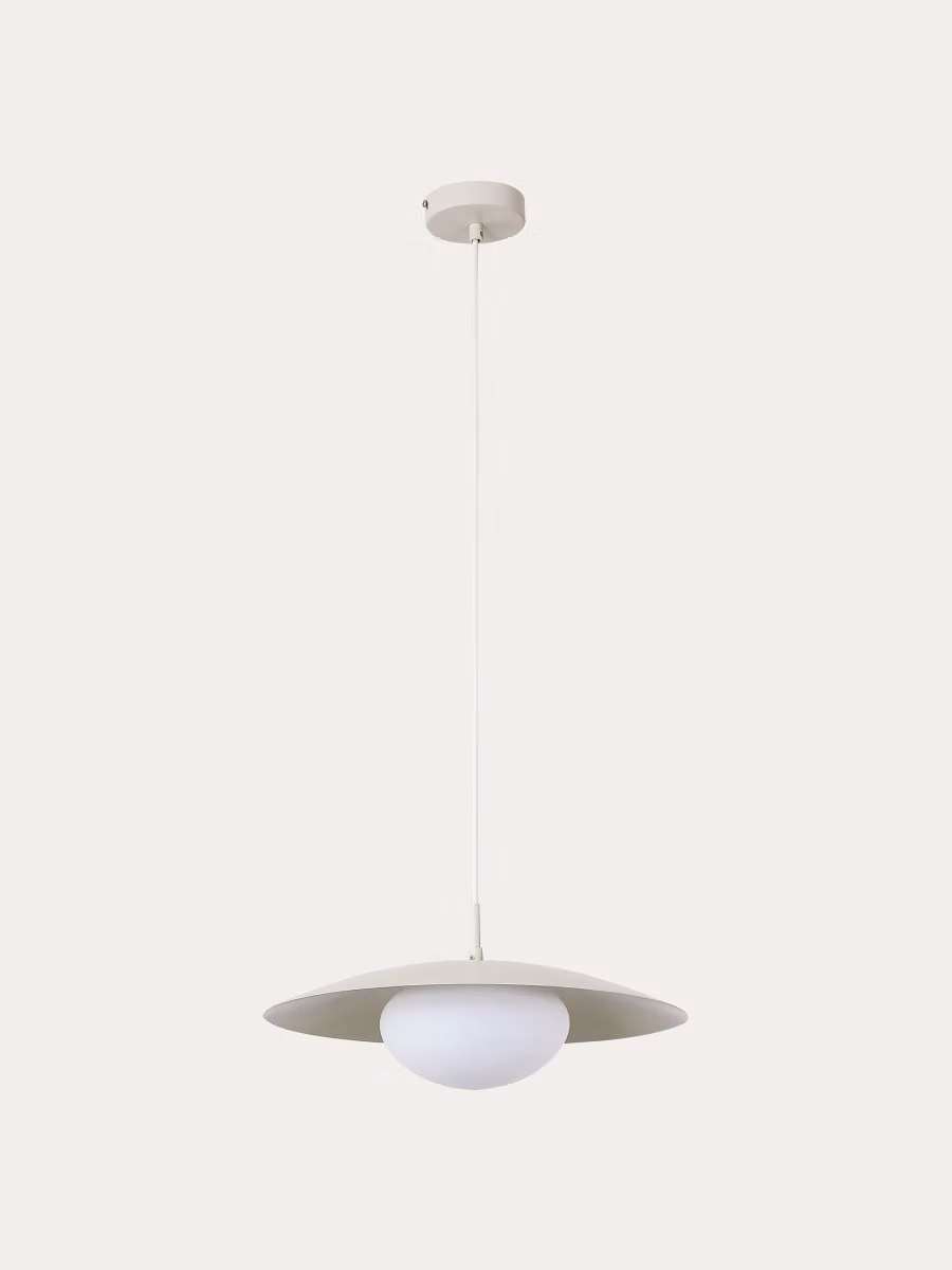 Lampada da soffitto Brena Kenay Home beige in metallo e vetro – 2