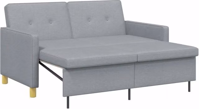 Divano letto | Sof¨¤ letto | Letto singolo Estraibile Verde chiaro Tessuto