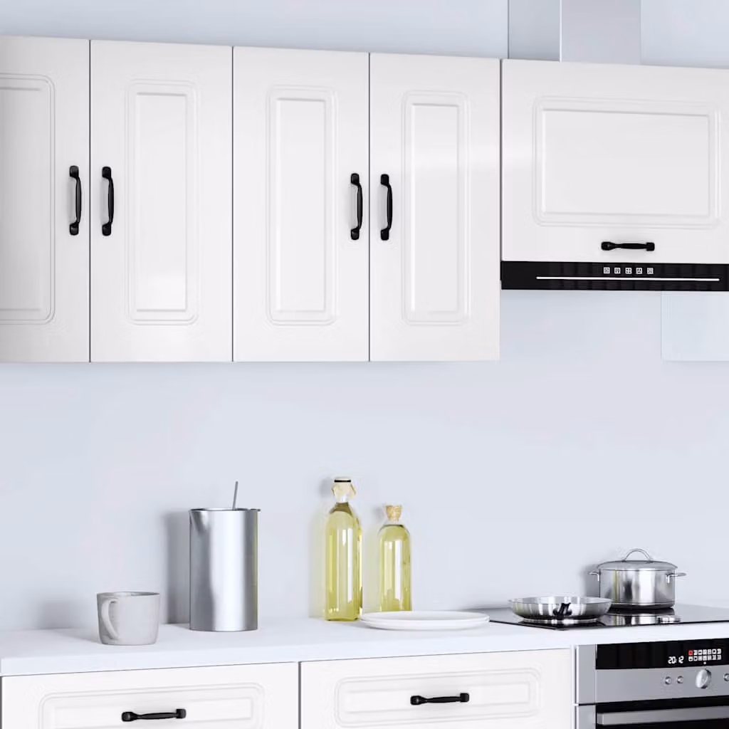 Base da cucina Kalmar vidaXL Bianco Lucido in Legno Multistrato L: 60 cm, P: 31 cm, H: 60 cm
