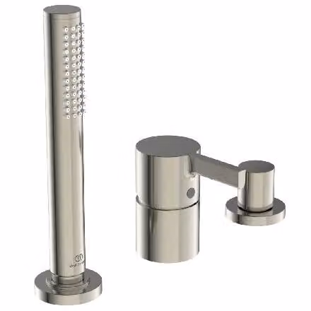 Ideal Standard Joy - Miscelatore da bordo vasca, installazione a 3 fori, Silver Storm BC788GN
