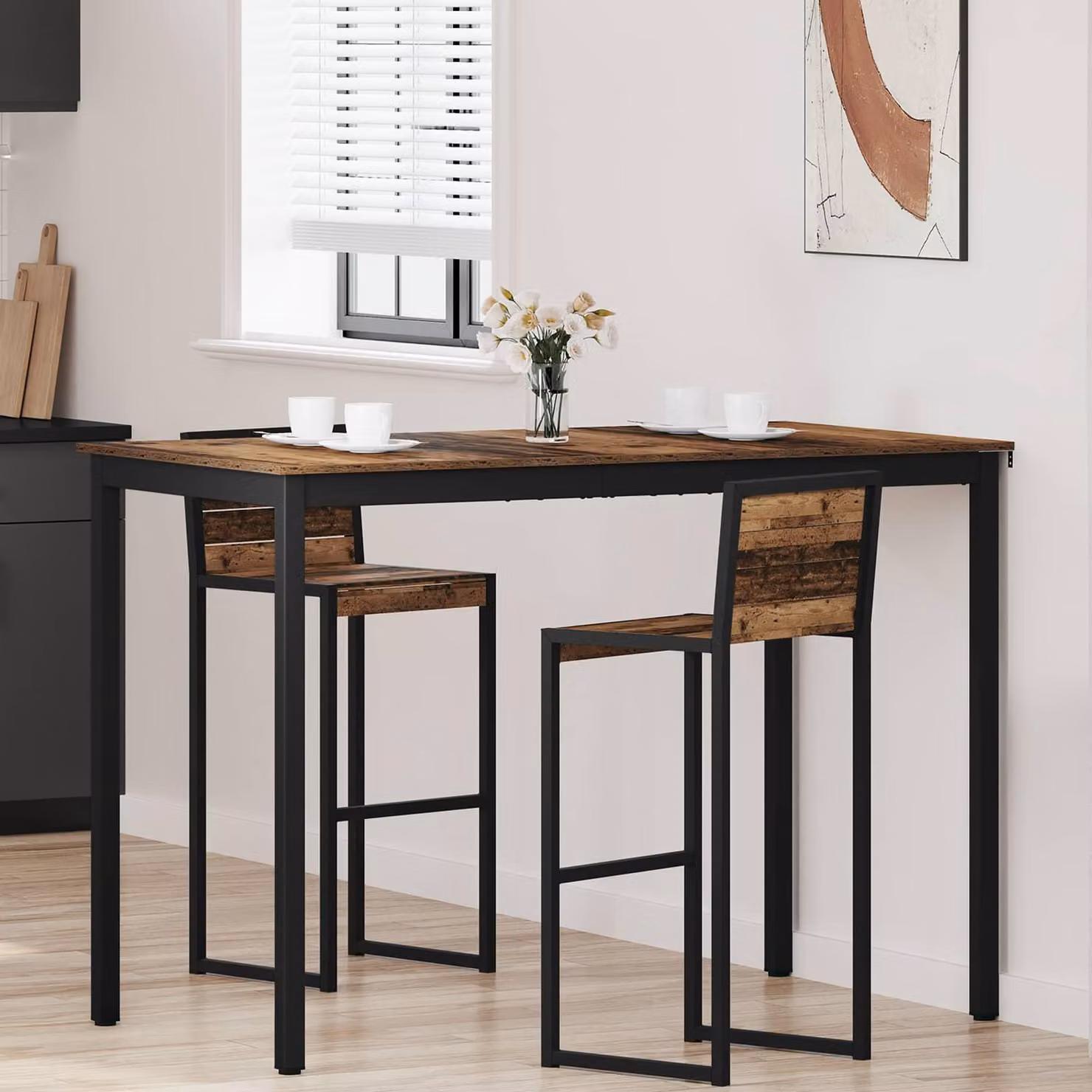 Maison Exclusive - Tavolino alto in materiale derivato dal legno, rettangolare