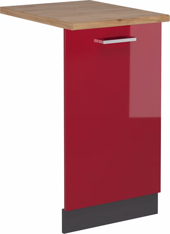 Pannello frontale della lavastoviglie Vicco R-Line Rosso lucido 45 cm , PL Rovere, Model 54944