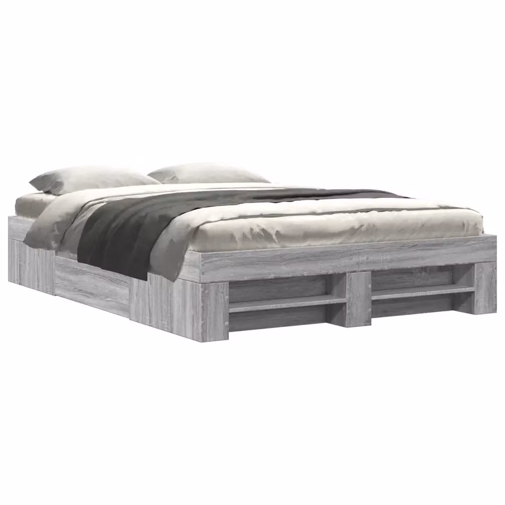vidaXL Giroletto Grigio Sonoma in Legno Multistrato L/P/H: 120 x 200 x 33 cm – 2