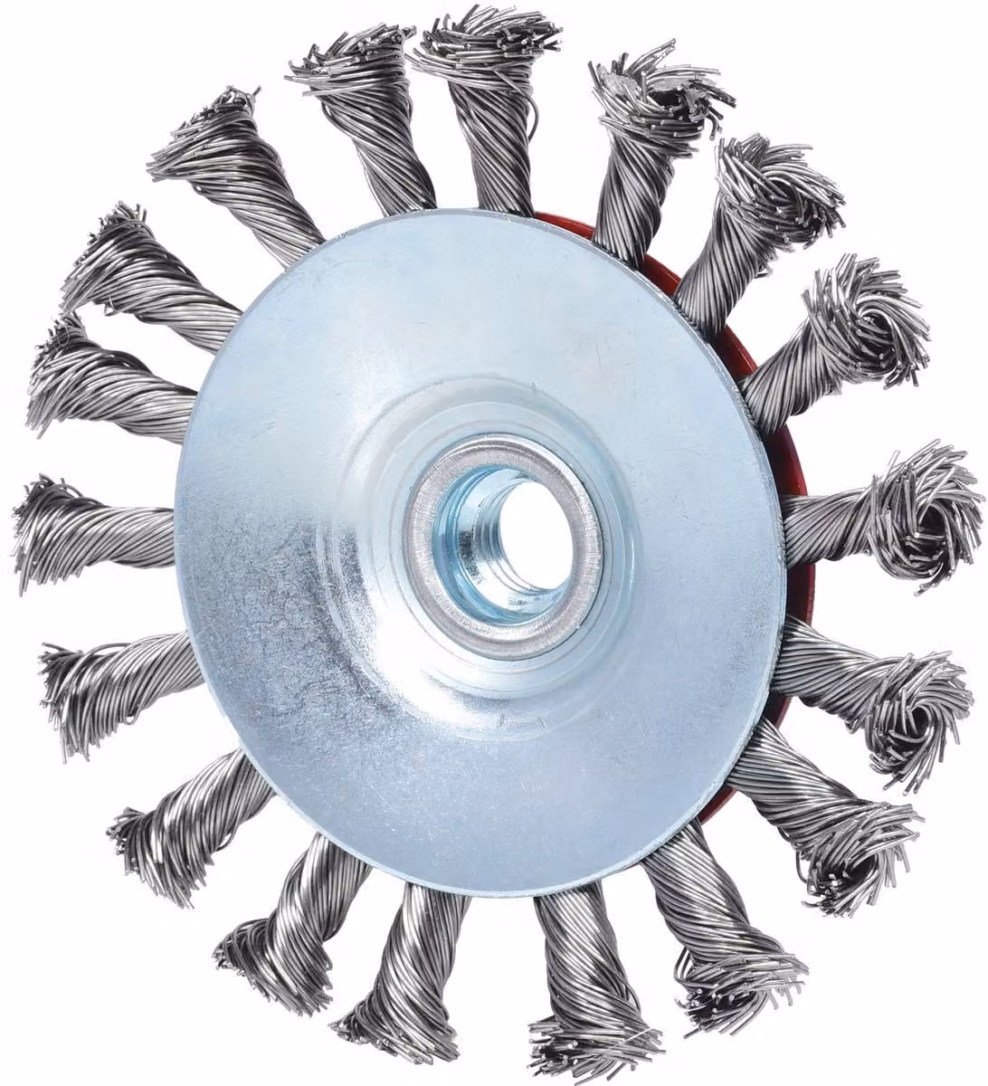 KS TOOLS Spazzola rotonda in filo d'acciaio inossidabile, 0,5 mm, Ø 115 mm ( 340.0051 )