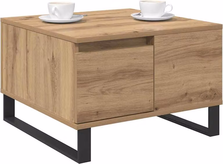 Tavolino da salotto Rovere artigianale 55 x 55 x 36,5 cm
