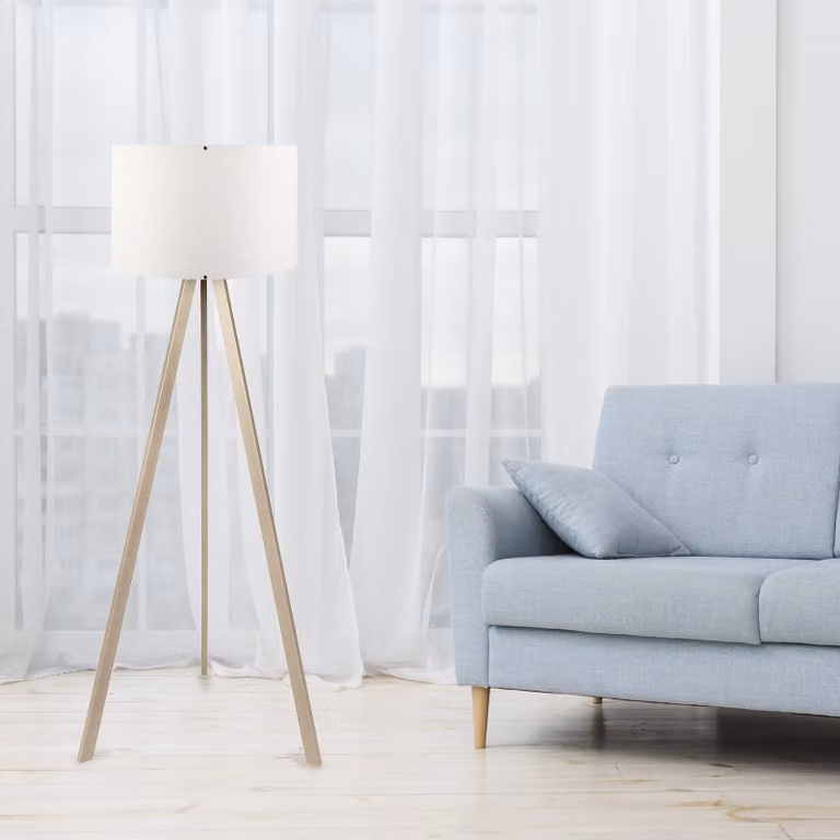 Opviq, AYD-1523, lampade da terra, bianco, MDF, 38 x 38 x 140 cm