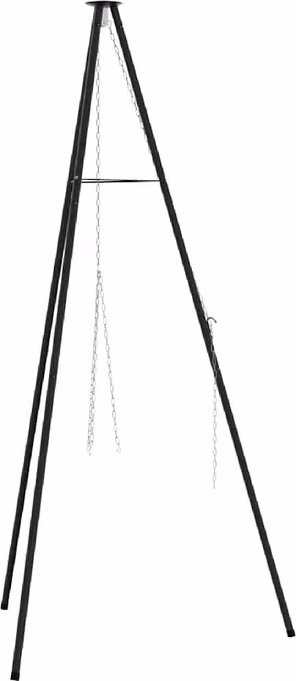Treppiede da Campeggio Nero 92 x 92 x 151,5 cm Acciaio