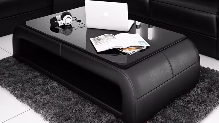 Ledertisch Couchtisch Glastisch Sofa Beistell Tisch Tische Couchtische Leder