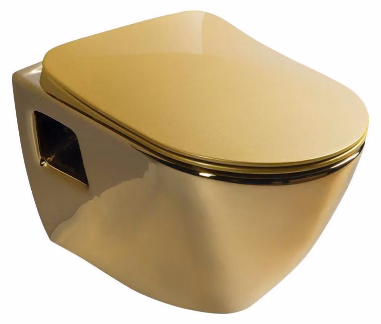 WC sospeso PAULA, 35,5x50 cm, oro