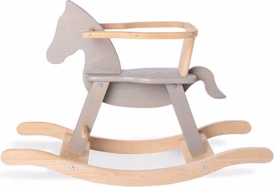 Seggiolino auto per bambini in legno massiccio - 86 cm x 31 cm x 58 cm - Dondolo in legno per bambini.