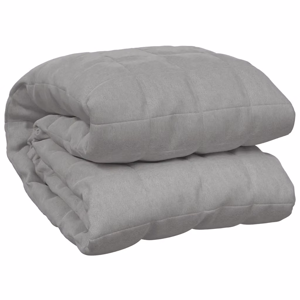 Coperta Ponderata vidaXL Grigia in Microfibra e Cotone, L: 235 cm, P: 290 cm, 15 kg – 2