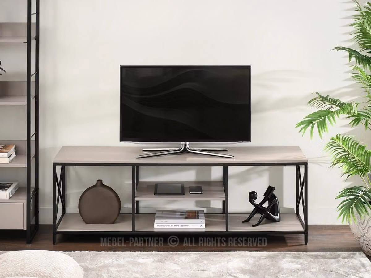Porta TV DINKO - beige / nero