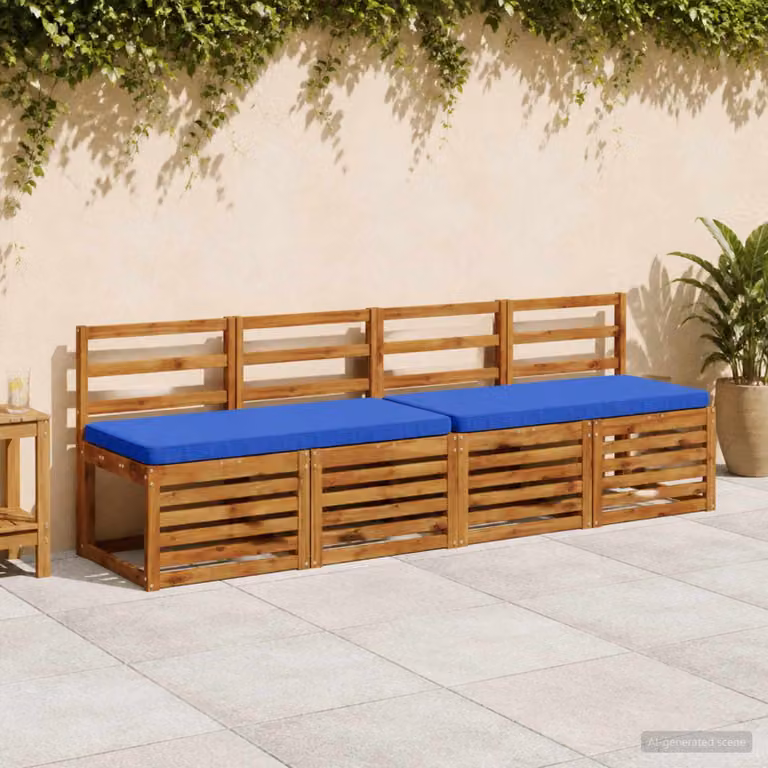 Cuscino per Panchina vidaXL VUGHT Blu Reale in Poliestere con Rivestimento Rimovibile e Resistente ai Raggi UV