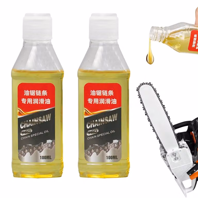 Set di olio per seghe, 2 flaconi da 100 ml, lubrificazione efficiente, per utensili da giardino