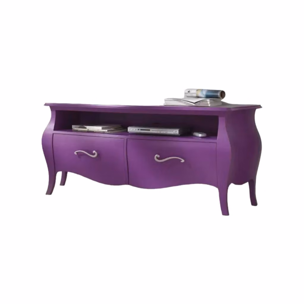 Mobile porta TV in legno laccato fucsia Mobili 2G L: 141 cm, P: 45 cm, H: 62 cm – 2