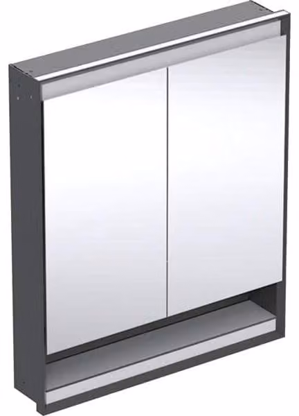 Geberit ONE armoire de toilette avec ComfortLight, 2 portes, montage encastré, avec niche, 75x90x15cm, 505.822.00.7, 505.822.00.7