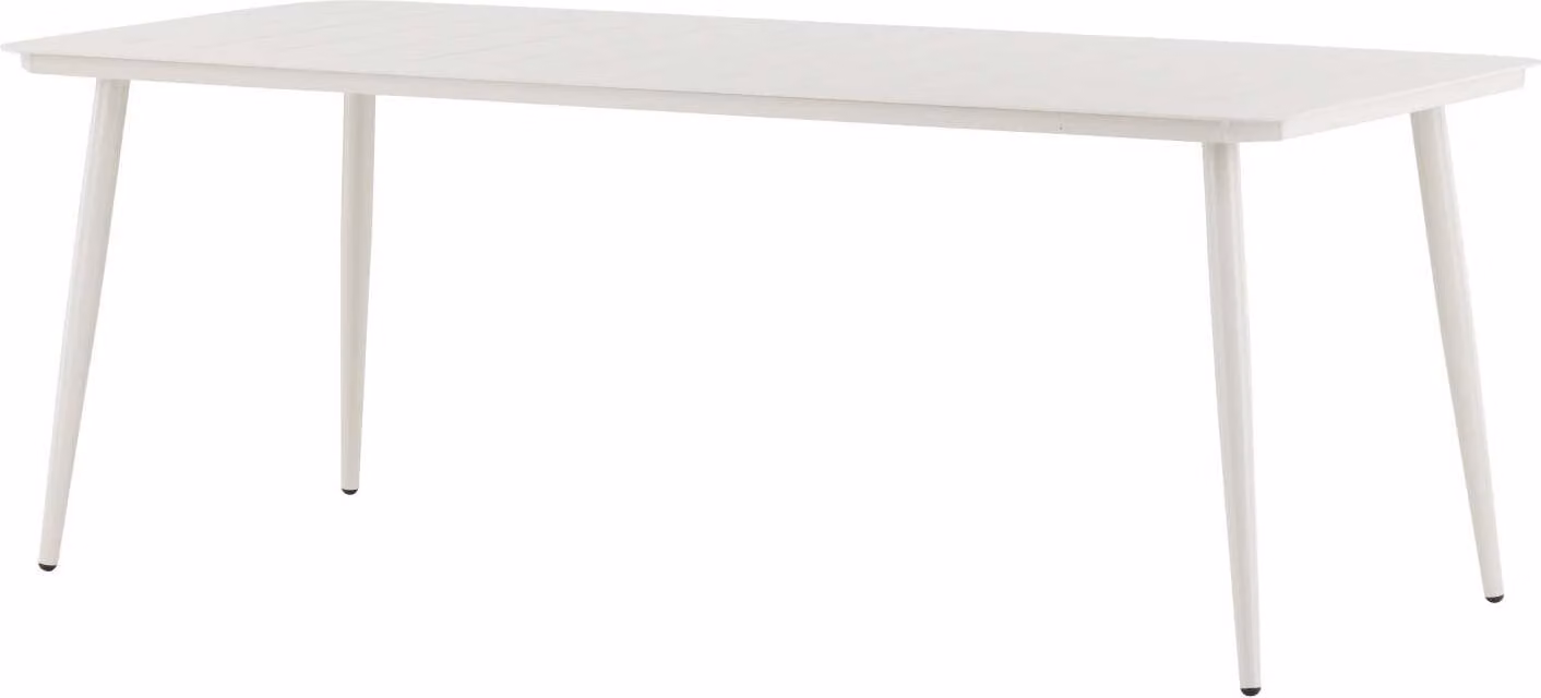 FURNLUX Tavolo da pranzo per esterni Lina Beige 90cm / Colore principale: Beige / Dimensioni: 90 x 200 x 75 cm